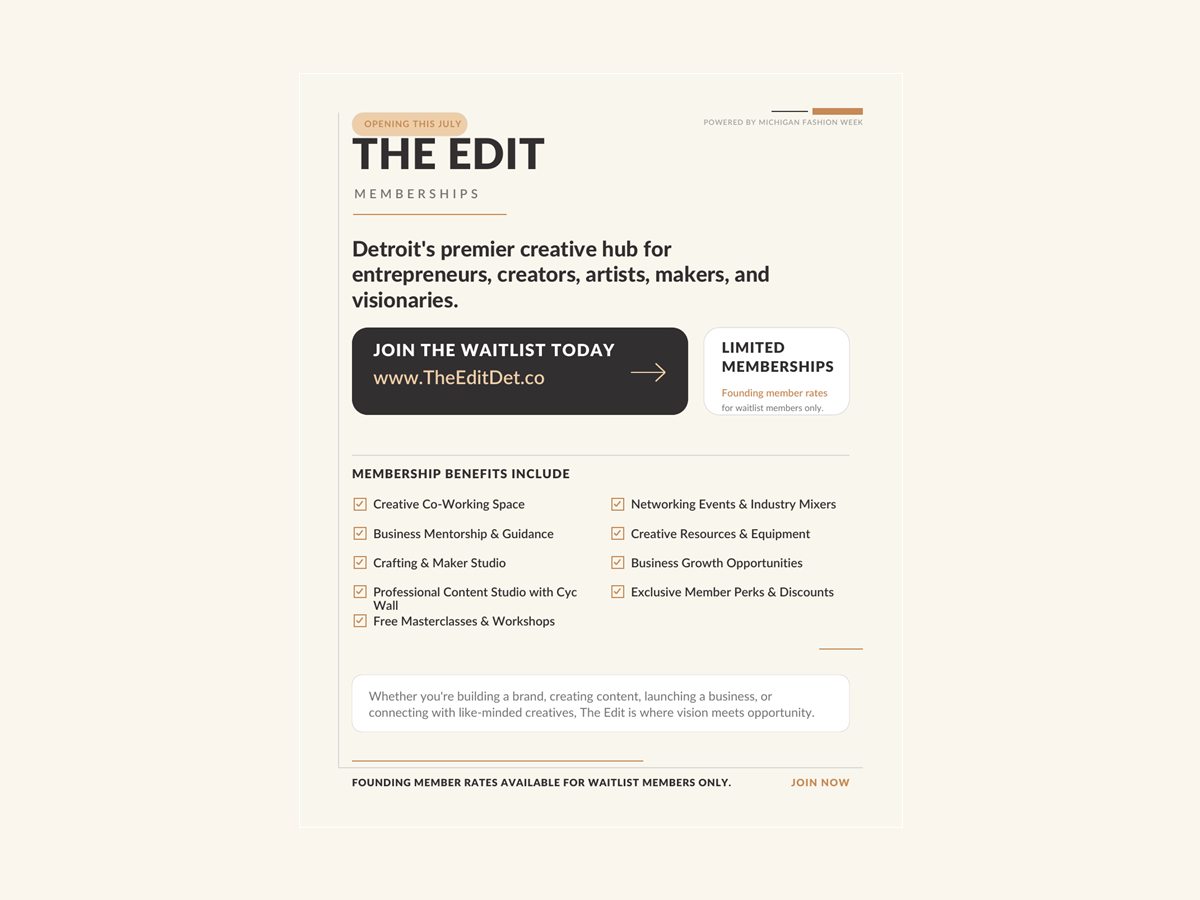 The Edit membership flyer tasarımı